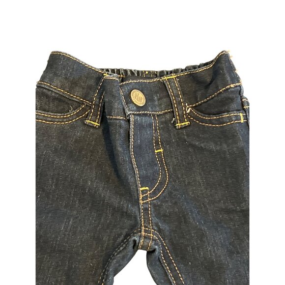 Y2K Rocawear Classic Baby Infant Denim Jeans Embroidered Back Pocket Size 0/3 M - Picture 2 of 4